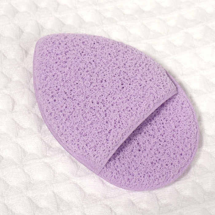 Спонж для умывания &laquo;Капелька&raquo;, 9 &times; 6 см, с карманом, цвет МИКС