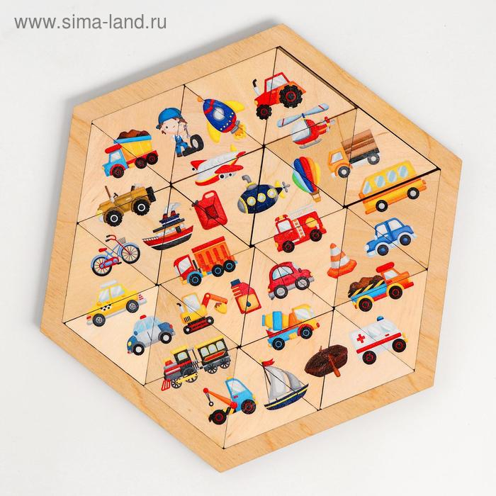 Пазл деревянный &laquo;Транспорт. Занимательные треугольники&raquo;