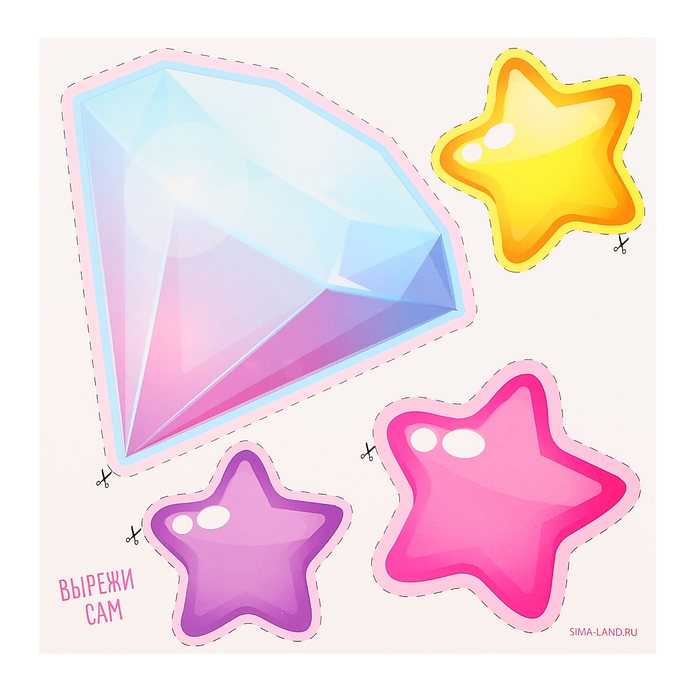 Декор на стену &laquo;Единорог&raquo;, 5 карточек в комплекте