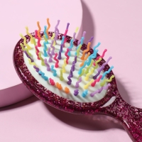 Расчёска - мини массажная, 5,5 &times; 13,5 см, цвет МИКС