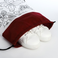 Мешок для обуви под раскраску &laquo;Бабочки&raquo; 34х40 см, спанбонд