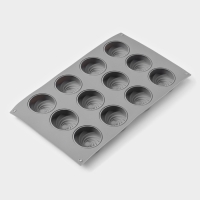 Форма для выпечки и муссовых десертов KONFINETTA &laquo;Шарм&raquo;, 29,5&times;17,2 см, 12 ячеек (5&times;2,2 см), цвет серый