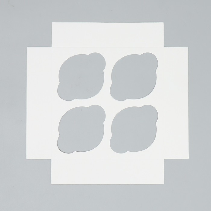 Коробка складная на 4 капкейка с окном &laquo;С Новым годом!&raquo;, сладости, 16 х 16 х 10 см, Новый год