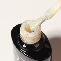 Гель лак для ногтей, &laquo;MILK POTAL&raquo;, 3-х фазный, 8мл, LED/UV, цвет белый/золотистый (02)