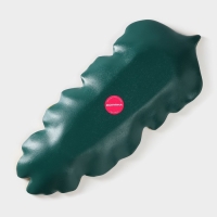 Блюдо для фруктов Доляна &laquo;Золотой лист&raquo;, 37&times;14 см, цвет зелёный