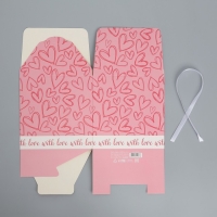 Коробка подарочная складная, упаковка, &laquo;Сердечки&raquo;, 18 х 18 х 18 см