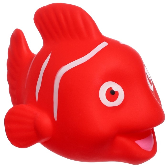 Набор резиновых игрушек для ванны &laquo;Рыбалка с цветными рыбками&raquo;, 5 шт, сачок, цвет МИКС, Крошка Я