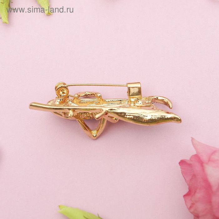 Брошь &laquo;Кузнечик&raquo;, цветная в золоте