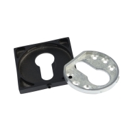 Накладка на цилиндровый механизм LOCKLAND, квадратная, с креплением, цвет черный