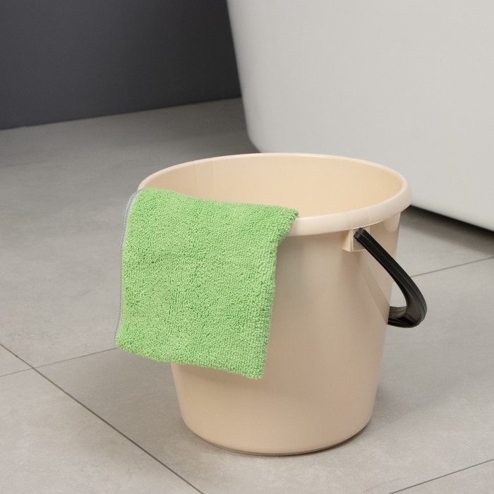 Тряпка для пола Raccoon, 250 г/м&sup2;, 50&times;30 см, микрофибра, с оверлоком, 1 шт, цвет зеленый