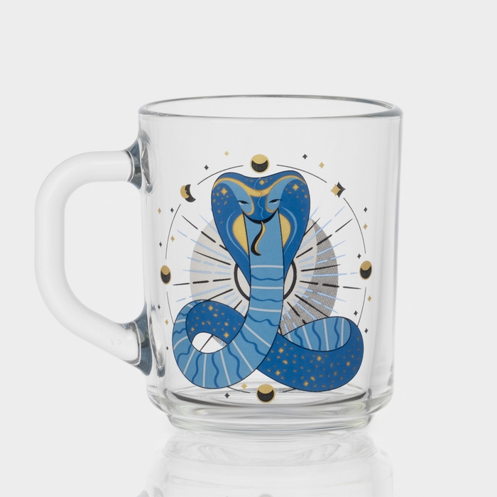 Кружка стеклянная чайная &laquo;Мистические змеи&raquo;, 200 мл, МИКС