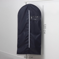 Чехол для одежды LaDо́m, ПВХ окно, плотный, 60&times;120 см, цвет графитовый
