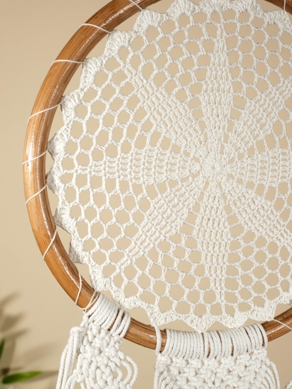 Ловец снов "Белый цветочек" 32х100 см.