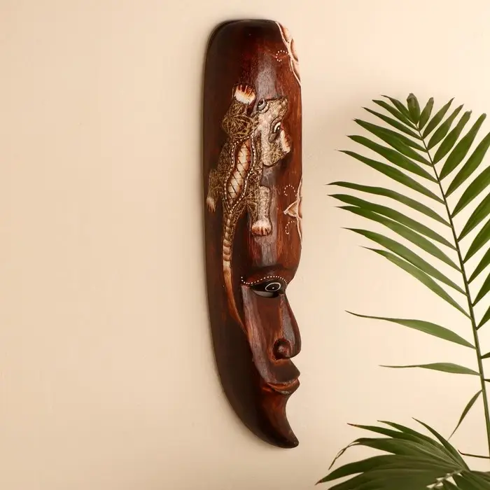 Интерьерный сувенир маска "Ящерица" 50х12х5 см