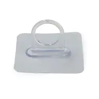 Держатель с клейкой поверхностью ТУНДРА, d=25 мм, 68&times;68 мм, прозрачный