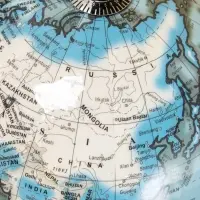 Глобус сувенирный 18х15х25 см, подставка мрамор