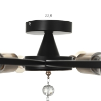 Люстра 2138/8 E27 40Вт черно-золотой 80х80х20 см BayerLux