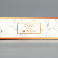 Коробка для конфет, кондитерская упаковка, 5 ячеек, &laquo;Мрамор&raquo;, 5 х 21 х 3.3 см