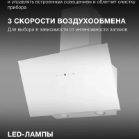 Вытяжка каминная HGH 6840 WG белый