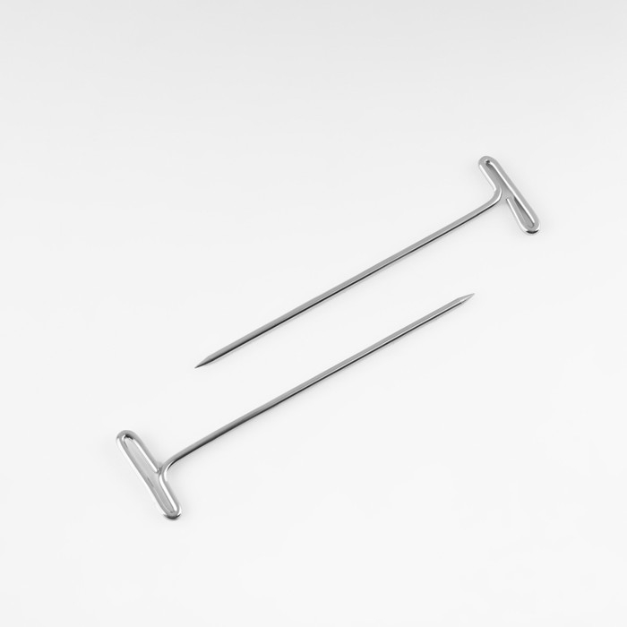 Булавки портновские, Т-образные, 51 мм, 50 шт, цвет серебряный