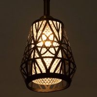 Светильник "Атом" 1х40Вт Е27 черный/золото 19х19х20+100см