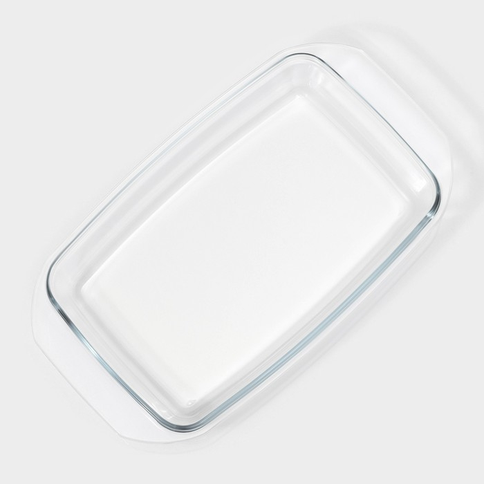 Кастрюля из жаропрочного стекла для запекания Доляна &laquo;Утятница&raquo;, 2,9 л, 24,5&times;20,5&times;13,5 см, с крышкой