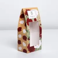 Коробка кондитерская, упаковка, &laquo;8 Марта&raquo;, 9 х 19 х 6 см