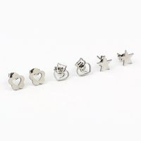 Серьги гвоздики 3 пары "Для самой особенной", 0,95 см