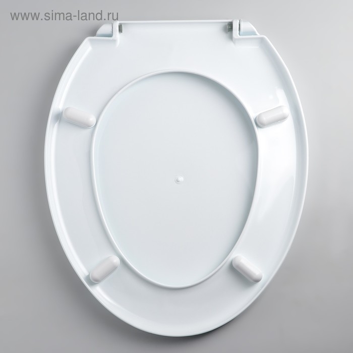 Сиденье для унитаза с крышкой Росспласт &laquo;Декор. Сакура&raquo;, 46&times;36 см, цвет белый