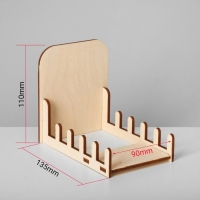 Подставка под открытки 5 ячеек, 9&times;13,5&times;11 см, низкая, толщина 3 мм, цвет бежевый