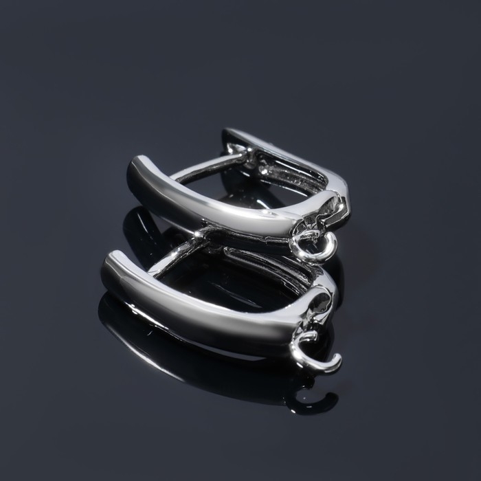 Швензы для сережек &laquo;Прямоугольник&raquo;, цвет серебро