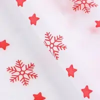Бумага упаковочная тишью "Снежинки со звездами", 50 х 66 см