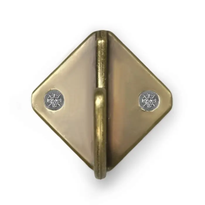 Крючок мебельный ТУНДРА TKO026, однорожковый, бронза, 20 шт.