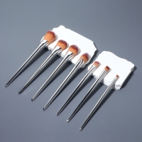 Набор кистей для макияжа, 7 предметов, 20(&plusmn;1) см, серебристый