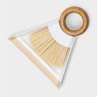 Щётка с совком Raccoon Meli, бамбуковая ручка, совок 18&times;16,5&times;4 см, щётка 15&times;11 см, ворс 5 см