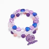 Браслет детский &laquo;Выбражулька&raquo;, 3 шт. набор, осьминог, бусины, сиреневый