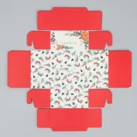 Коробка для кондитерских изделий с пластиковой крышкой &laquo;Счастья в новом году&raquo;, 12 х 6 х 11.5 см