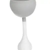 Прорезыватель силиконовый для зубов с погремушкой 3 в 1 M&B &laquo;Зайка&raquo;, серый