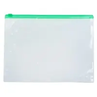 Папка-конверт на молнии формат А5 120мкр прозрачная молния МИКС 23,3&times;18см