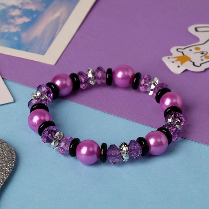 Браслет детский &laquo;Выбражулька&raquo; ундина, цвет черно-фиолетовый