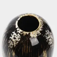 Ваза настольная керамика "Васко" классик, 23х12 см, чёрный