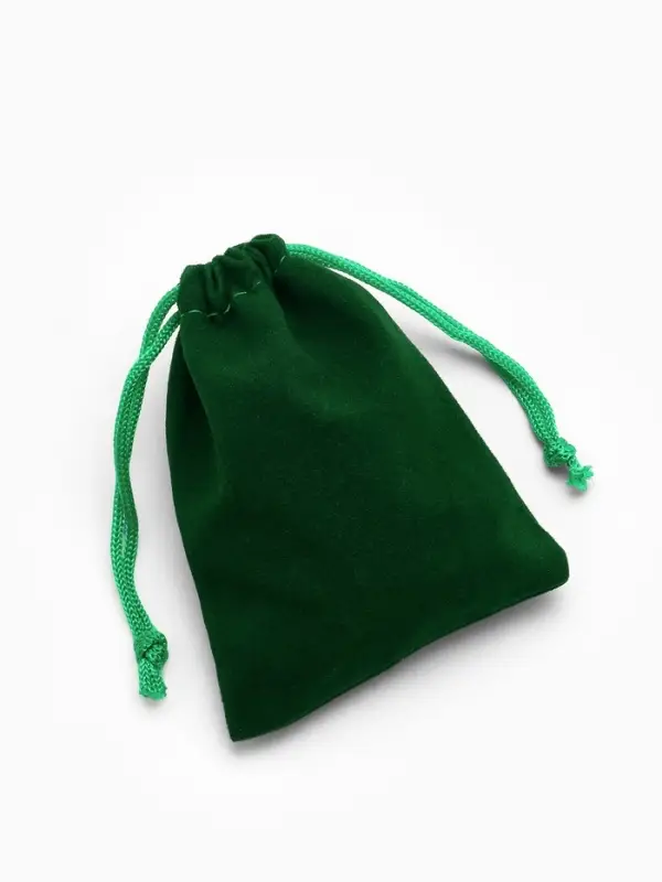 Набор мешочков бархатных 50 шт., 7*9 см (+ - 1 см), цвет зелёный (9901888)