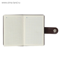 Ежедневник недатированный А6, 100 листов в клетку, с хлястиком, обложка ПВХ, МИКС