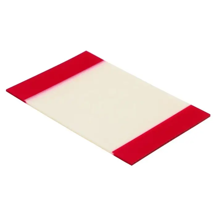 Блок с липким краем, 82 мм &times; 52 мм, 20 листов, прозрачный пластик с бордовыми вставками