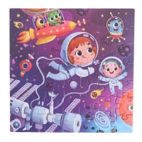 Пазлы 4 в 1 &laquo;Космическое приключение&raquo;, 25, 36, 49, 64 элемента