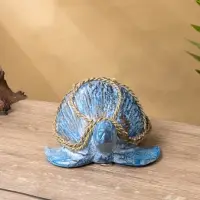 Сувенир "Черепаха" дерево сиграсс, кокос, 25х16х10 см, цв. голубой