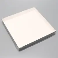 Коробка для печенья, серебряная, 25&times;25&times;3 см