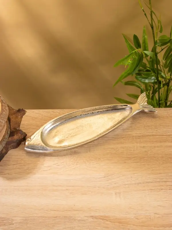 Блюдо сервирочное "Рыбка" алюминий 32х9х1,5 см