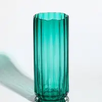 Ваза стекло настольная "Верена" 25,5х10 см, зелёный