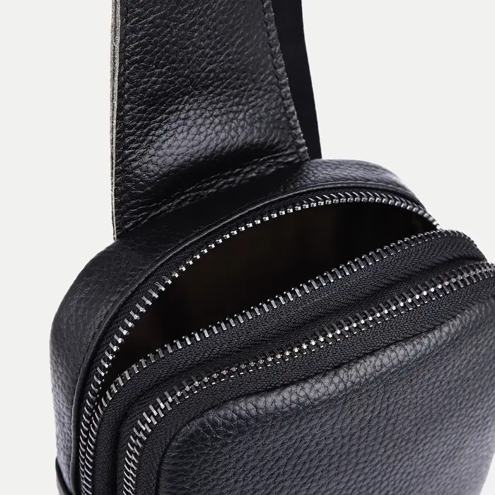 Сумка-слинг на молнии, цвет чёрный